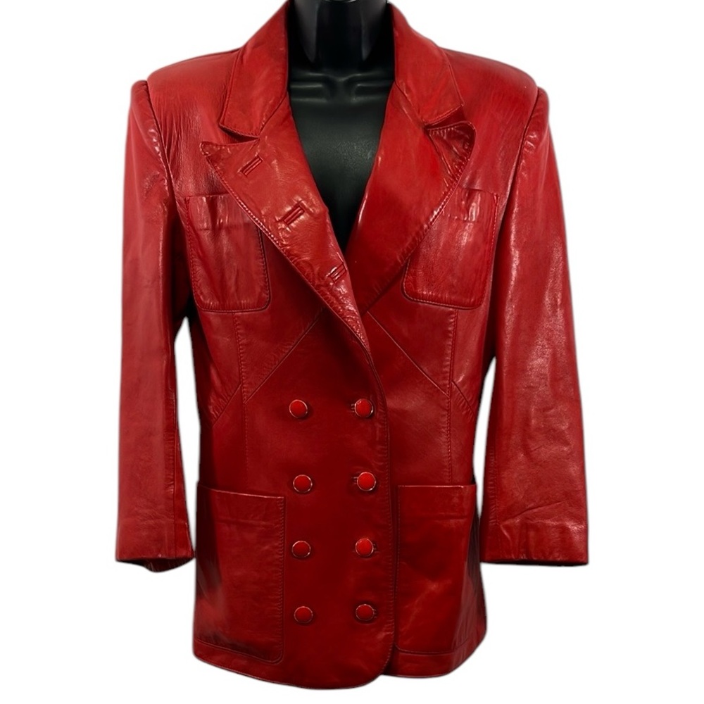 Vintage Red Leather Jacket